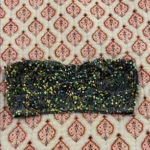 Anthropologie Sequin Bandeau top